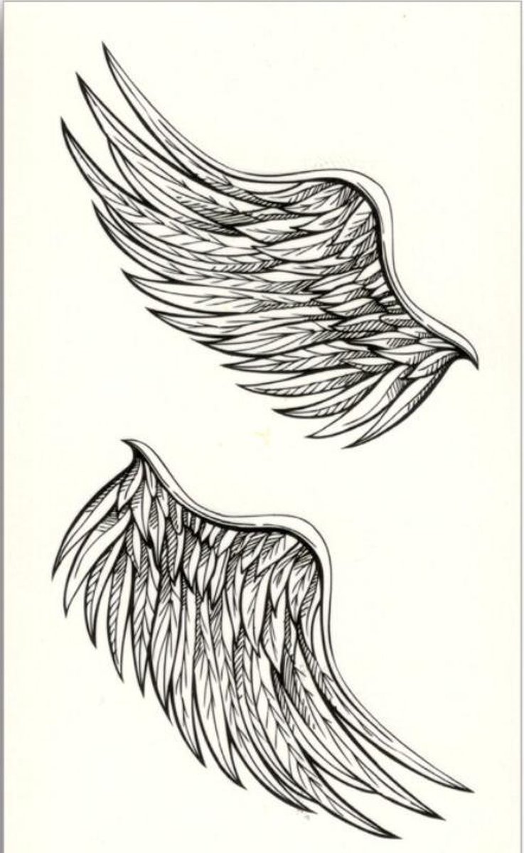 Tattoo Angel Wings|Engelen Vleugels|Nep Tattoo|Plak Tattoo|Festival